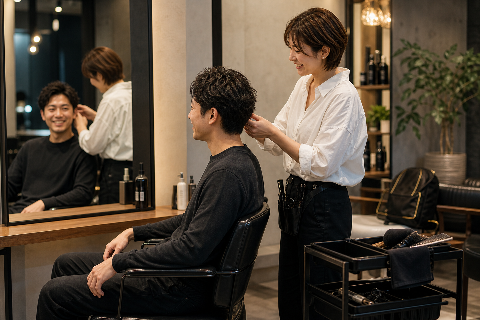 CFC会員が美容室を利用するイメージ